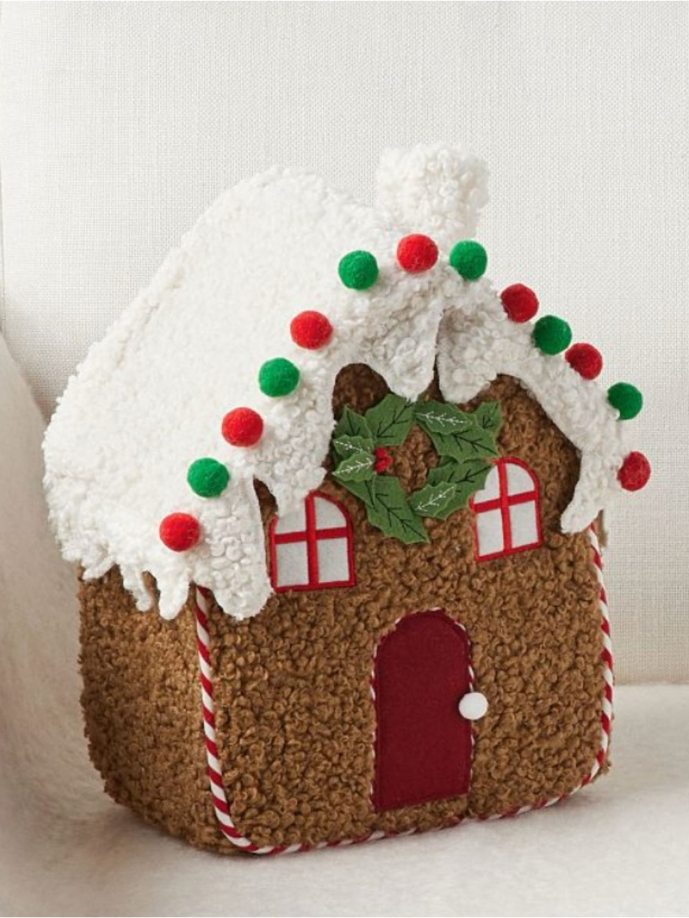 NWT Pottery Barn Gingerbread House‎ Christmas Decorative Accent Pillow
